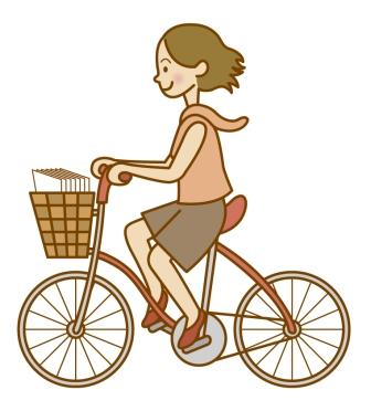自転車女性